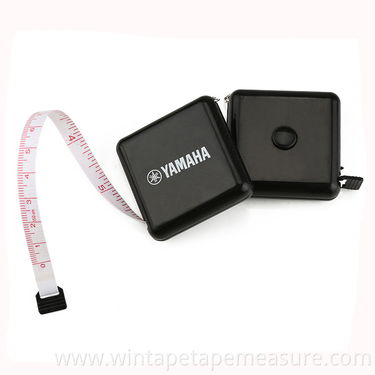 Promotional Gift Items Black Square Portable Logo OEM Tape Measures With Printed Logo As Yamaha